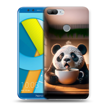 Силиконовый чехол на Huawei Honor 9 Lite с принтом смешная панда Силиконовый чехол на Huawei Honor 9 Lite с принтом смешная панда