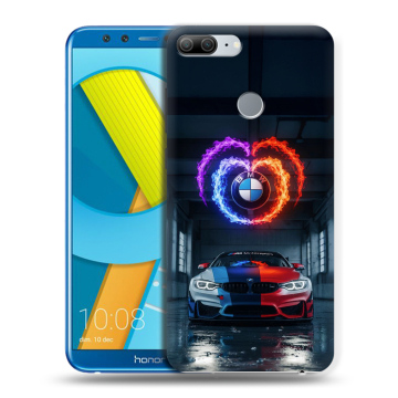 Силиконовый чехол на Huawei Honor 9 Lite с принтом BMW БМВ Силиконовый чехол на Huawei Honor 9 Lite с принтом BMW БМВ