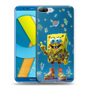 Силиконовый чехол на Huawei Honor 9 Lite с принтом Спанч боб Спанчбоб Силиконовый чехол на Huawei Honor 9 Lite с принтом Спанч боб Спанчбоб