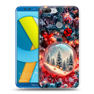 Силиконовый чехол на Huawei Honor 9 Lite с принтом Новый год