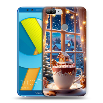 Силиконовый чехол на Huawei Honor 9 Lite с принтом Новый год