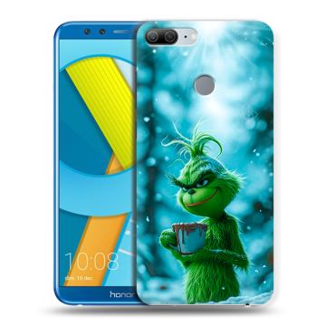 Силиконовый чехол на Huawei Honor 9 Lite с принтом Новый год гринч