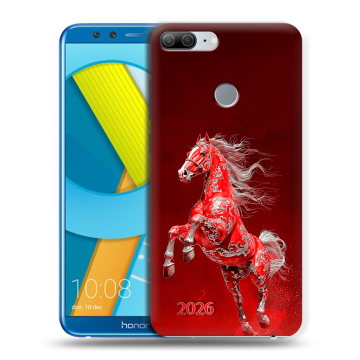 Силиконовый чехол на Huawei Honor 9 Lite с принтом Новый год