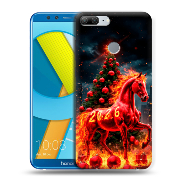 Силиконовый чехол на Huawei Honor 9 Lite с принтом Новый год