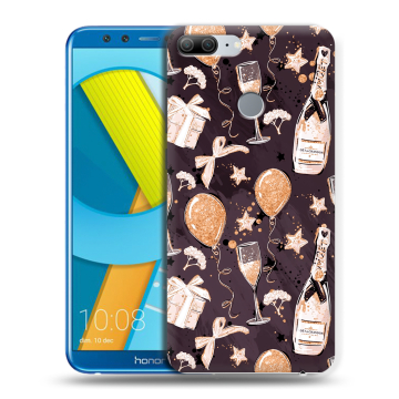 Силиконовый чехол на Huawei Honor 9 Lite с принтом Новый год
