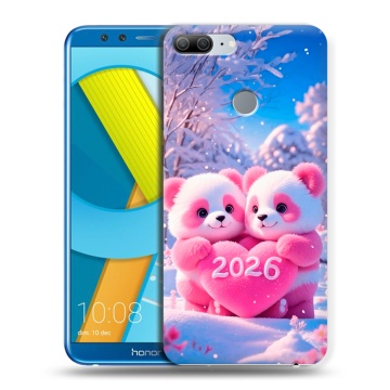 Силиконовый чехол на Huawei Honor 9 Lite с принтом Новый год