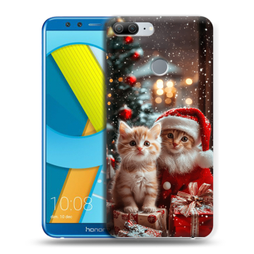 Силиконовый чехол на Huawei Honor 9 Lite с принтом Новый год