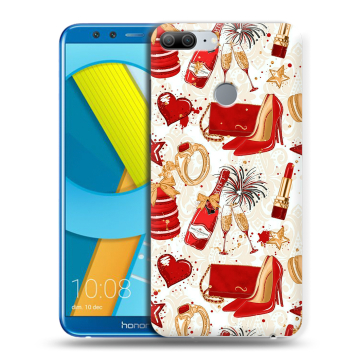 Силиконовый чехол на Huawei Honor 9 Lite с принтом Новый год
