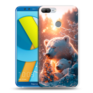 Силиконовый чехол на Huawei Honor 9 Lite с принтом Новый год