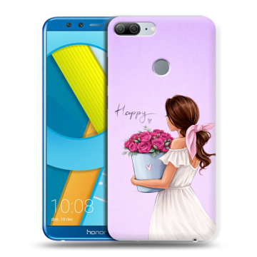 Силиконовый чехол на Huawei Honor 9 Lite с принтом женский Силиконовый чехол на Huawei Honor 9 Lite с принтом женский