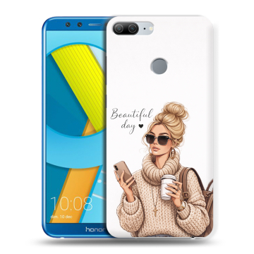 Силиконовый чехол на Huawei Honor 9 Lite с принтом женский Силиконовый чехол на Huawei Honor 9 Lite с принтом женский