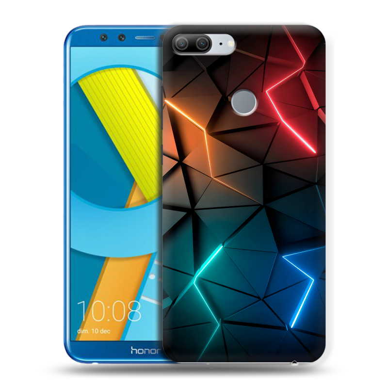 Пластиковый чехол на Huawei Honor 9 Lite с принтом Абстракция неон Пластиковый чехол на Huawei Honor 9 Lite с принтом Абстракция неон