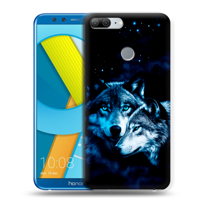 Силиконовый чехол на Huawei Honor 9 Lite с принтом Волки Силиконовый чехол на Huawei Honor 9 Lite с принтом Волки