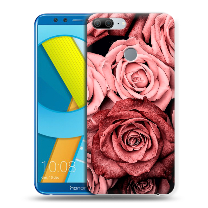 Силиконовый чехол на Huawei Honor 9 Lite с принтом Цветы розы Силиконовый чехол на Huawei Honor 9 Lite с принтом Цветы розы