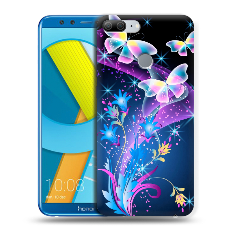 Силиконовый чехол на Huawei Honor 9 Lite с принтом Бабочки Силиконовый чехол на Huawei Honor 9 Lite с принтом Бабочки