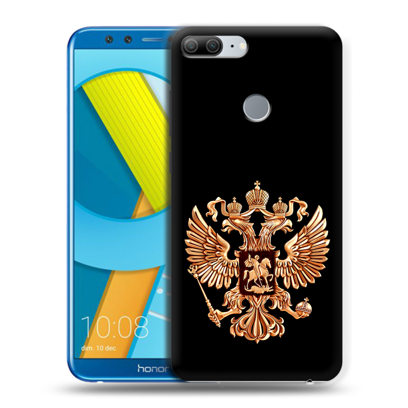 Силиконовый чехол на Huawei Honor 9 Lite с принтом Герб России золотой Силиконовый чехол на Huawei Honor 9 Lite с принтом Герб России золотой