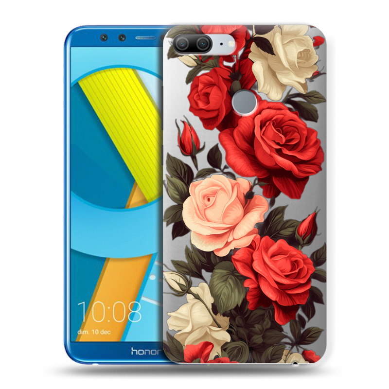 Силиконовый чехол на Huawei Honor 9 Lite с принтом Розы Силиконовый чехол на Huawei Honor 9 Lite с принтом Розы