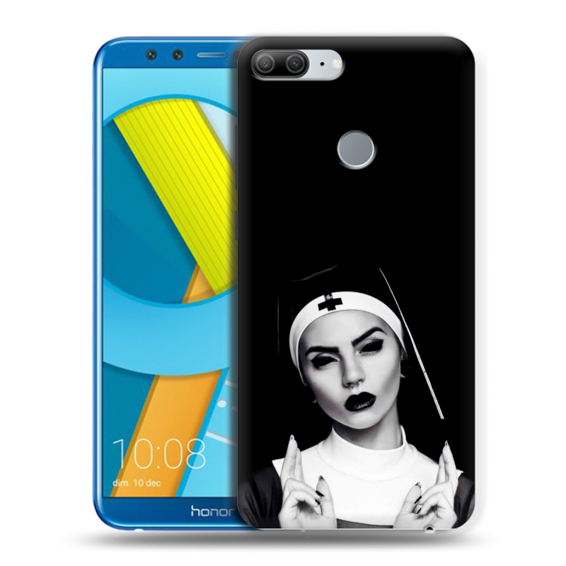 Пластиковый чехол на Huawei Honor 9 Lite с принтом монашка Пластиковый чехол на Huawei Honor 9 Lite с принтом монашка