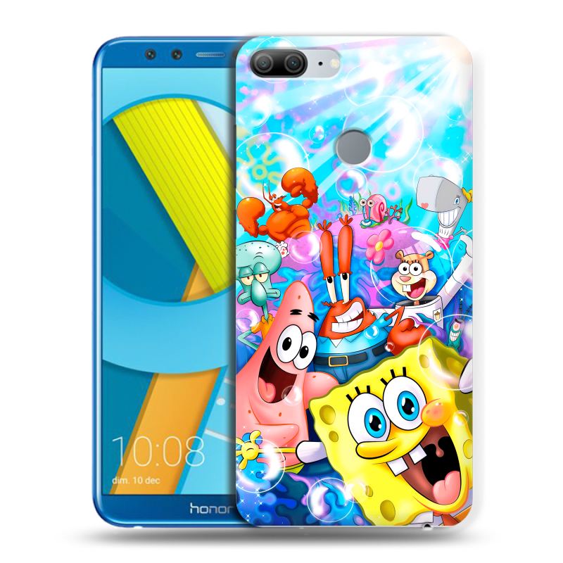 Пластиковый чехол на Huawei Honor 9 Lite с принтом спанчбоб спанч боб Пластиковый чехол на Huawei Honor 9 Lite с принтом спанчбоб спанч боб