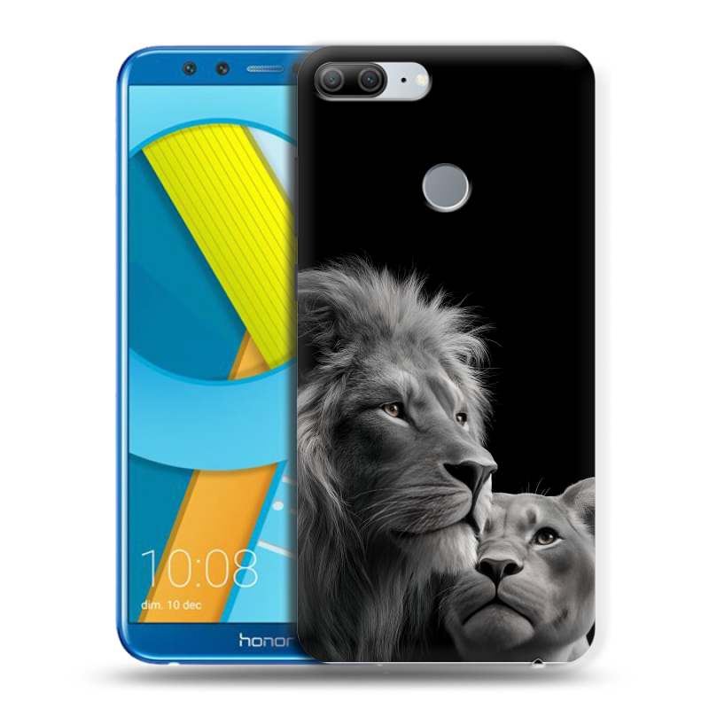 Силиконовый чехол на Huawei Honor 9 Lite с принтом Лев кошки Силиконовый чехол на Huawei Honor 9 Lite с принтом Лев кошки