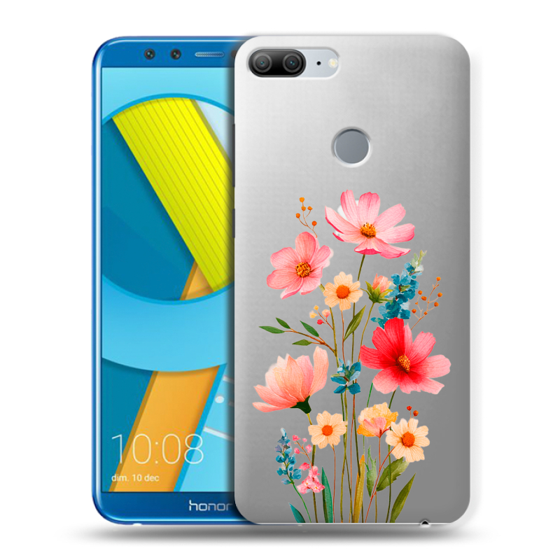 Пластиковый чехол на Huawei Honor 9 Lite с принтом Цветы Пластиковый чехол на Huawei Honor 9 Lite с принтом Цветы