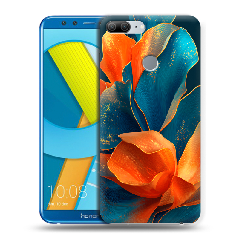 Пластиковый чехол на Huawei Honor 9 Lite с принтом Цветы Пластиковый чехол на Huawei Honor 9 Lite с принтом Цветы