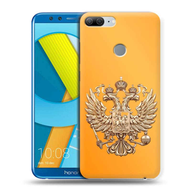 Силиконовый чехол на Huawei Honor 9 Lite с принтом Герб Флаг России Силиконовый чехол на Huawei Honor 9 Lite с принтом Герб Флаг России