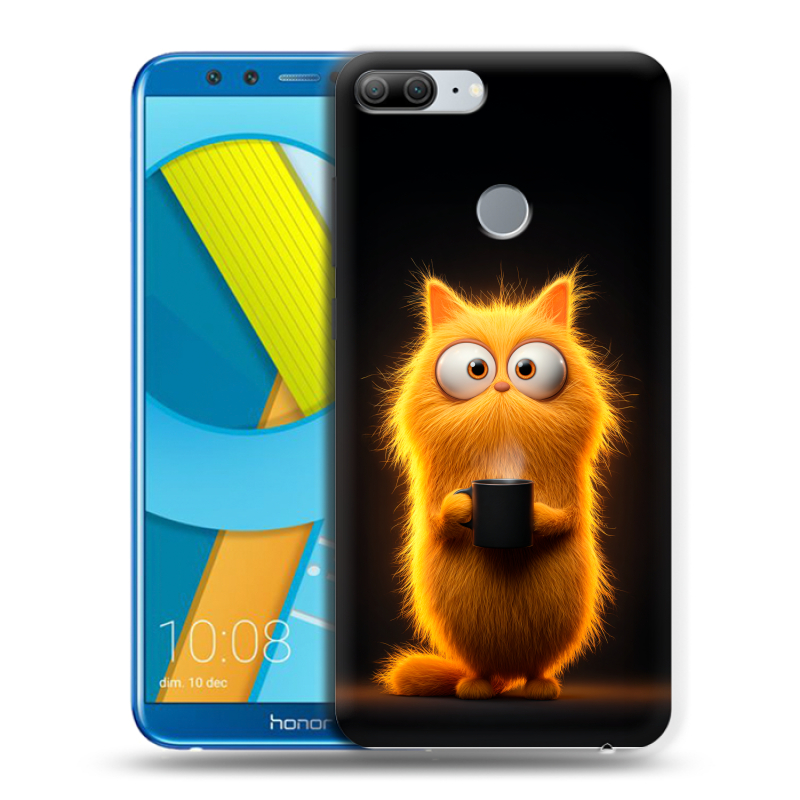 Пластиковый чехол на Huawei Honor 9 Lite с принтом Смешной кот Пластиковый чехол на Huawei Honor 9 Lite с принтом Смешной кот
