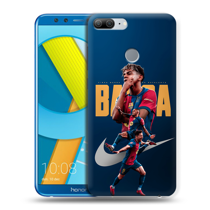 Силиконовый чехол на Huawei Honor 9 Lite с принтом Барселона Barca Yamal Силиконовый чехол на Huawei Honor 9 Lite с принтом Барселона Barca Yamal