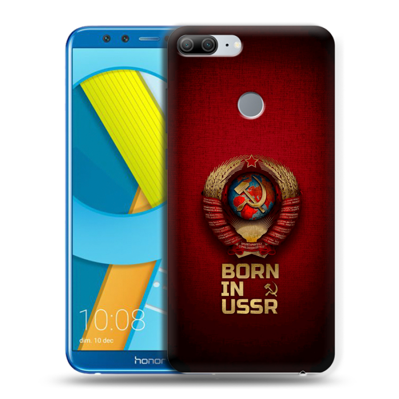 Силиконовый чехол на Huawei Honor 9 Lite с принтом Флаг Герб СССР Силиконовый чехол на Huawei Honor 9 Lite с принтом Флаг Герб СССР