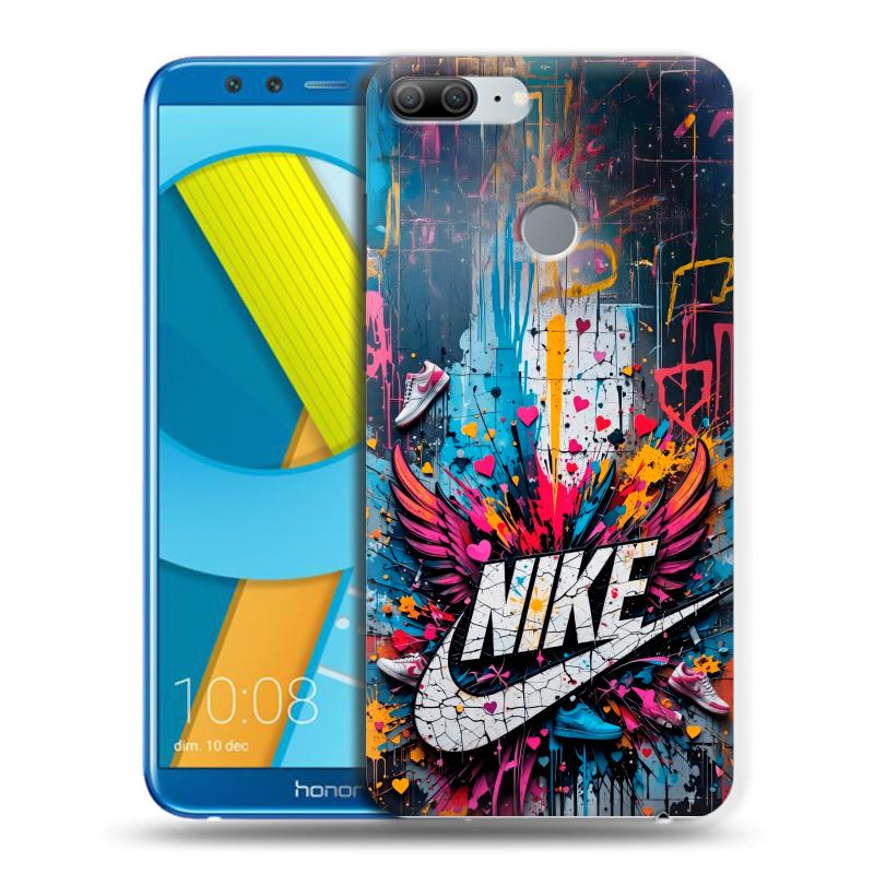 Пластиковый чехол на Huawei Honor 9 Lite с принтом Nike Найк Пластиковый чехол на Huawei Honor 9 Lite с принтом Nike Найк