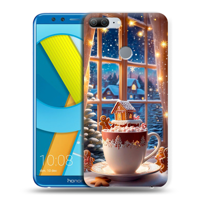 Силиконовый чехол на Huawei Honor 9 Lite с принтом Новый год Силиконовый чехол на Huawei Honor 9 Lite с принтом Новый год
