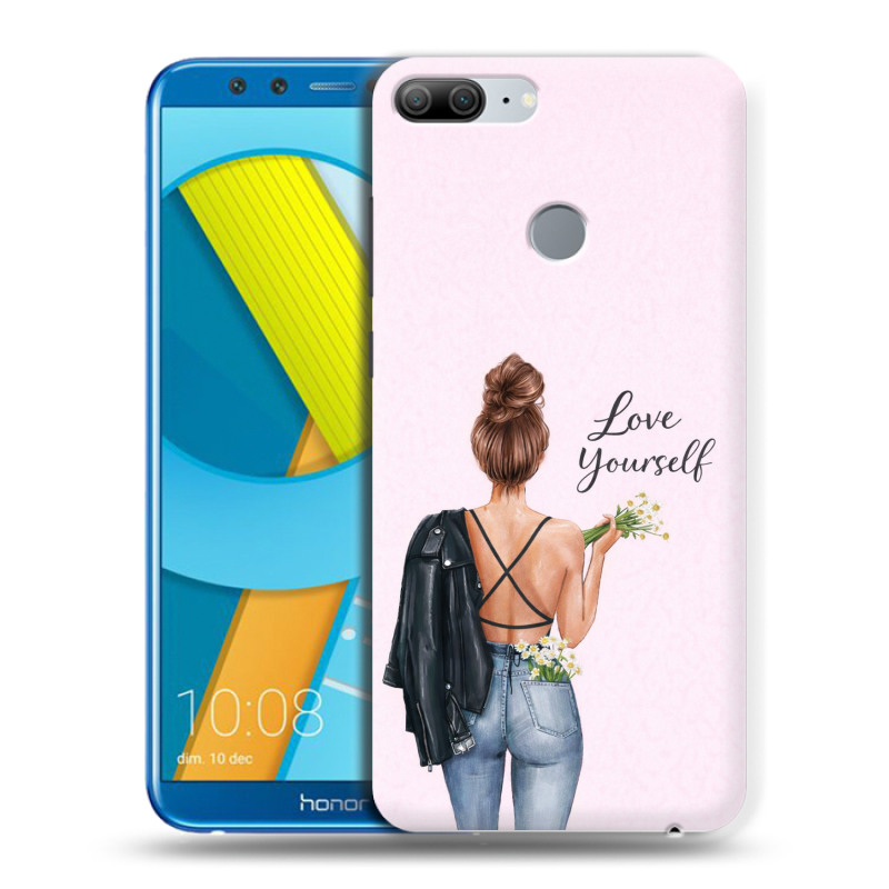 Силиконовый чехол на Huawei Honor 9 Lite с принтом женский Силиконовый чехол на Huawei Honor 9 Lite с принтом женский