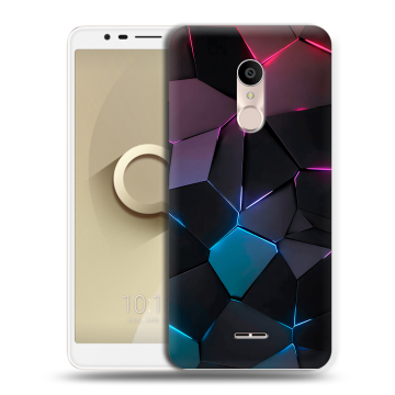 Силиконовый чехол на Alcatel 3C с принтом Геометрия неона Силиконовый чехол на Alcatel 3C с принтом Геометрия неона