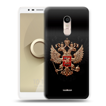 Силиконовый чехол на Alcatel 3C с принтом Герб России Силиконовый чехол на Alcatel 3C с принтом Герб России