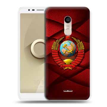 Силиконовый чехол на Alcatel 3C с принтом Герб СССР Силиконовый чехол на Alcatel 3C с принтом Герб СССР