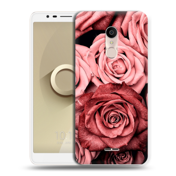 Силиконовый чехол на Alcatel 3C с принтом Цветы розы Силиконовый чехол на Alcatel 3C с принтом Цветы розы