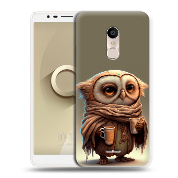 Силиконовый чехол на Alcatel 3C с принтом Сова Силиконовый чехол на Alcatel 3C с принтом Сова