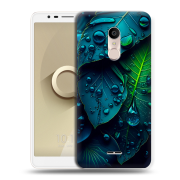 Силиконовый чехол на Alcatel 3C с принтом Листья Силиконовый чехол на Alcatel 3C с принтом Листья