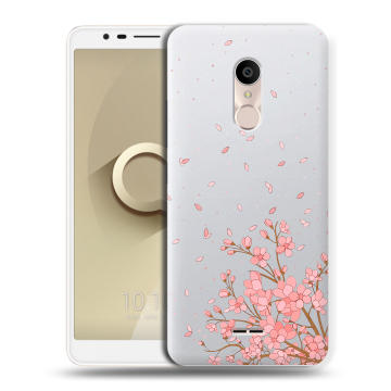 Силиконовый чехол на Alcatel 3C с принтом Ветка сакуры Силиконовый чехол на Alcatel 3C с принтом Ветка сакуры