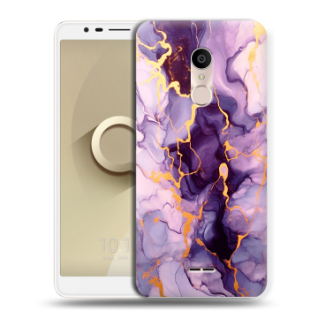 Силиконовый чехол на Alcatel 3C с принтом Мрамор Силиконовый чехол на Alcatel 3C с принтом Мрамор