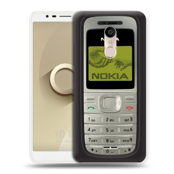 Силиконовый чехол на Alcatel 3C с принтом Ретро Нокия Силиконовый чехол на Alcatel 3C с принтом Ретро Нокия
