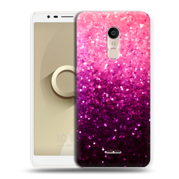 Силиконовый чехол на Alcatel 3C с принтом Блестки