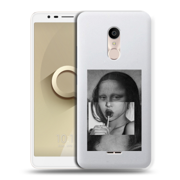 Силиконовый чехол на Alcatel 3C с принтом Мона Лиза Силиконовый чехол на Alcatel 3C с принтом Мона Лиза