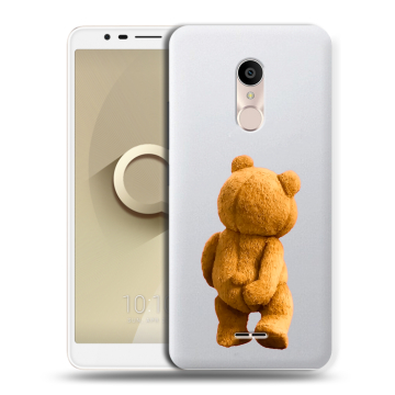 Силиконовый чехол на Alcatel 3C с принтом Медведь Силиконовый чехол на Alcatel 3C с принтом Медведь