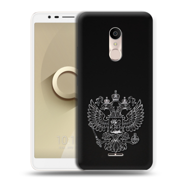 Силиконовый чехол на Alcatel 3C с принтом Герб России Силиконовый чехол на Alcatel 3C с принтом Герб России