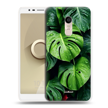 Силиконовый чехол на Alcatel 3C с принтом Листья Силиконовый чехол на Alcatel 3C с принтом Листья