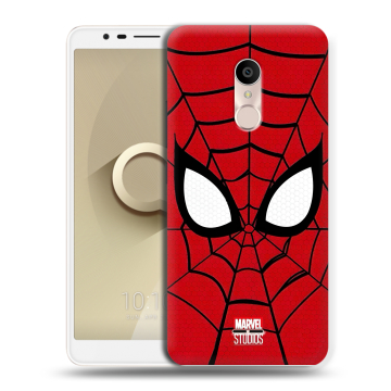 Силиконовый чехол на Alcatel 3C с принтом человек паук spiderman
