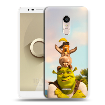 Силиконовый чехол на Alcatel 3C с принтом Шрек Shrek Силиконовый чехол на Alcatel 3C с принтом Шрек Shrek