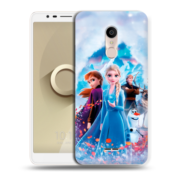Силиконовый чехол на Alcatel 3C с принтом Холодное сердце Frozen Силиконовый чехол на Alcatel 3C с принтом Холодное сердце Frozen